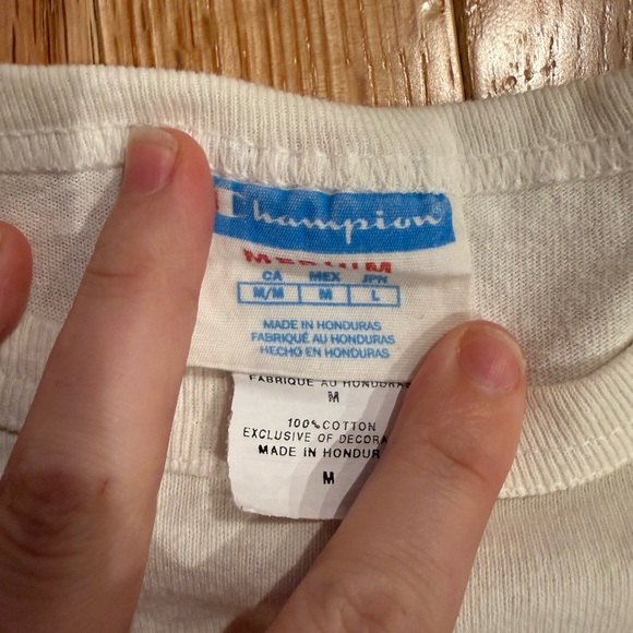 Vintage Champion White T-Shirt - Picture 2 of 4
